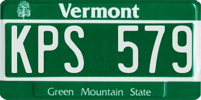 VT license plate KPS579