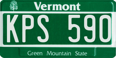 VT license plate KPS590