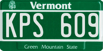 VT license plate KPS609