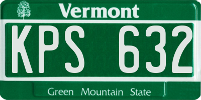 VT license plate KPS632