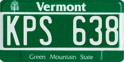 VT license plate KPS638