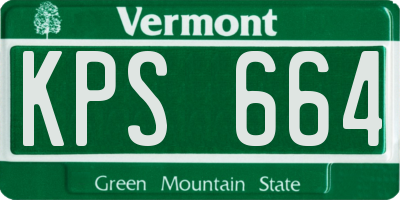 VT license plate KPS664