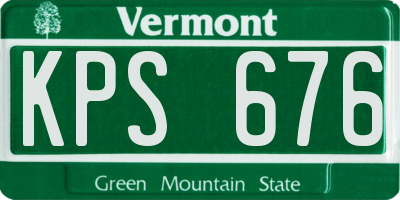 VT license plate KPS676