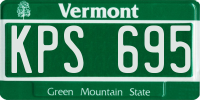 VT license plate KPS695