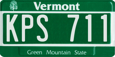 VT license plate KPS711