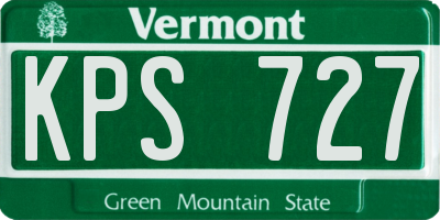 VT license plate KPS727