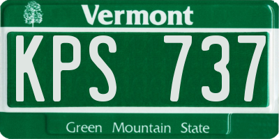 VT license plate KPS737