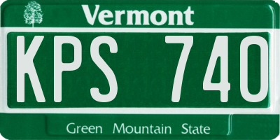 VT license plate KPS740