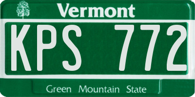 VT license plate KPS772