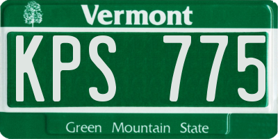 VT license plate KPS775