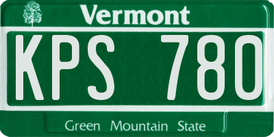 VT license plate KPS780
