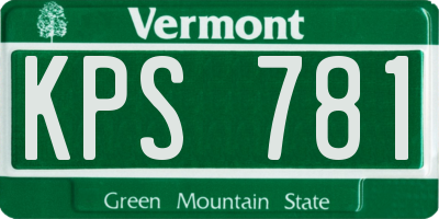 VT license plate KPS781