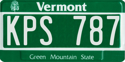 VT license plate KPS787