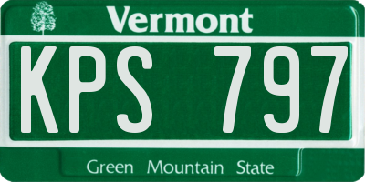 VT license plate KPS797