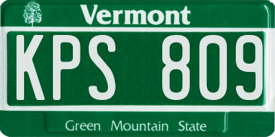 VT license plate KPS809