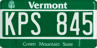 VT license plate KPS845