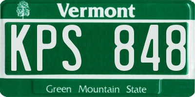VT license plate KPS848