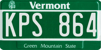 VT license plate KPS864