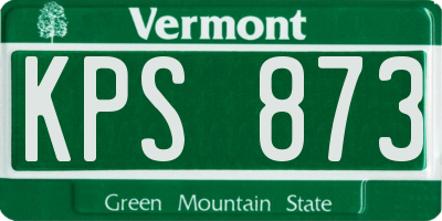 VT license plate KPS873