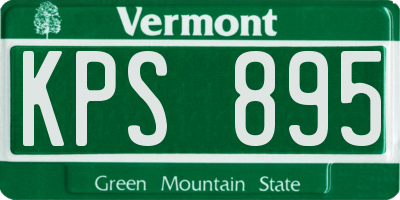 VT license plate KPS895