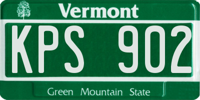 VT license plate KPS902