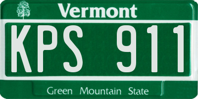 VT license plate KPS911