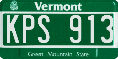 VT license plate KPS913