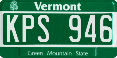 VT license plate KPS946
