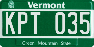VT license plate KPT035