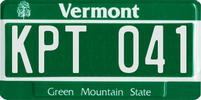 VT license plate KPT041