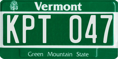 VT license plate KPT047