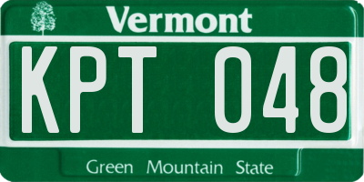 VT license plate KPT048