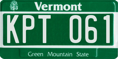 VT license plate KPT061