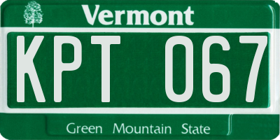 VT license plate KPT067