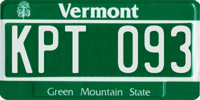 VT license plate KPT093