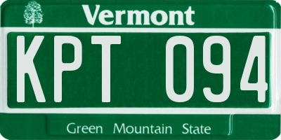 VT license plate KPT094