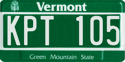 VT license plate KPT105