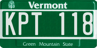 VT license plate KPT118
