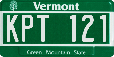 VT license plate KPT121