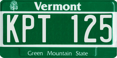 VT license plate KPT125