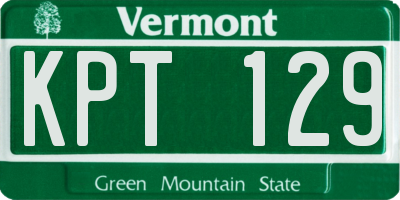 VT license plate KPT129