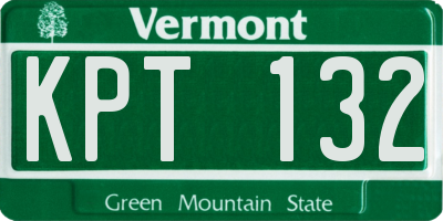 VT license plate KPT132