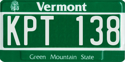 VT license plate KPT138
