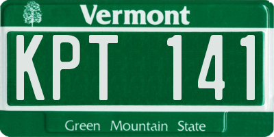 VT license plate KPT141