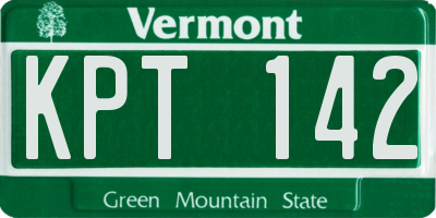 VT license plate KPT142