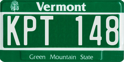 VT license plate KPT148