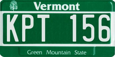 VT license plate KPT156