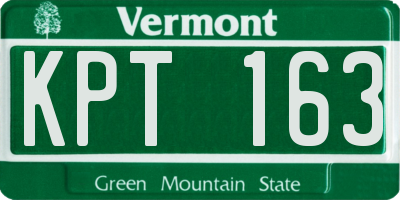 VT license plate KPT163