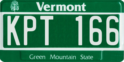 VT license plate KPT166