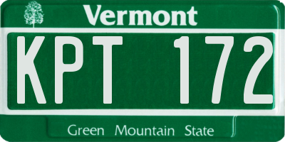 VT license plate KPT172